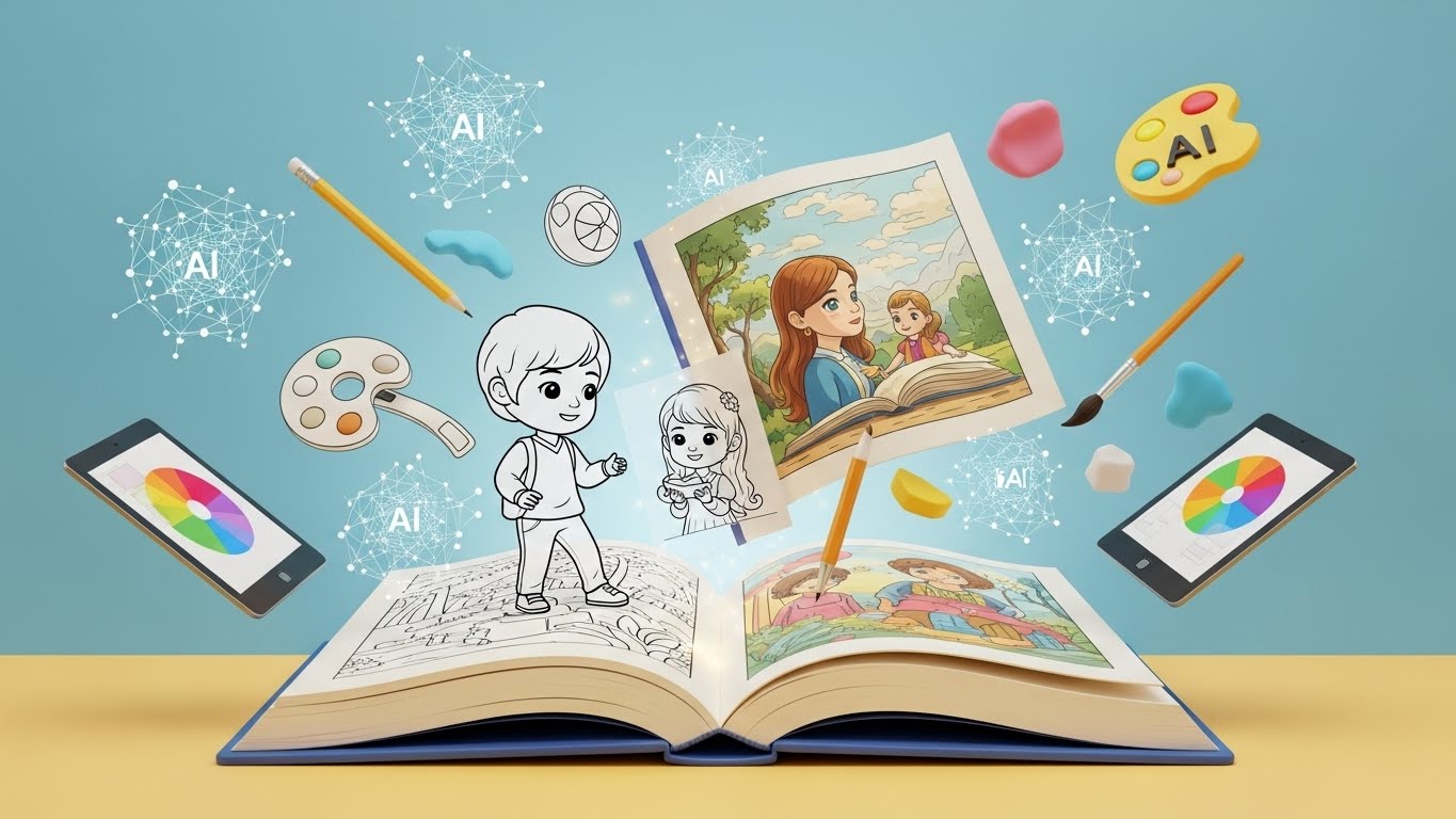 AI Story & Colour Book Creation : Create, Illustrate, and Publish with Artificial Intelligence